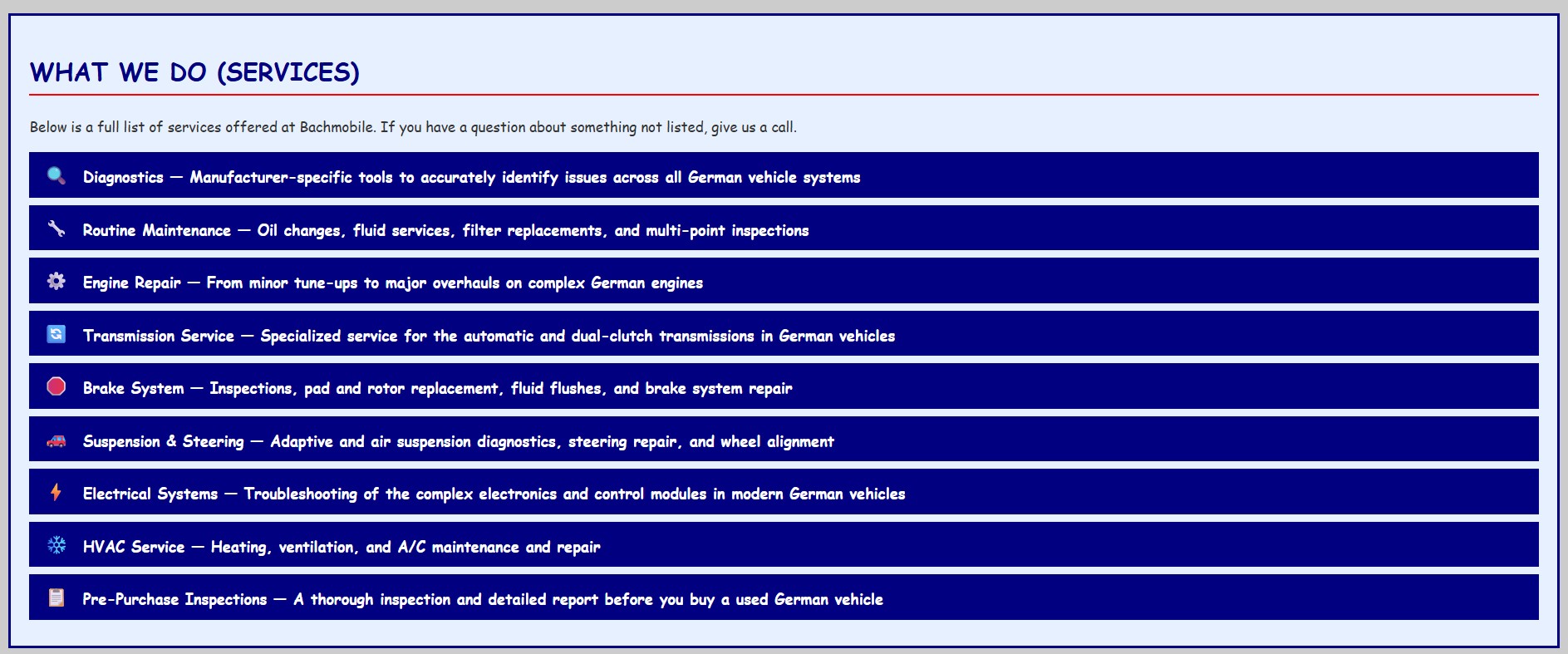 FreshStart Solutions website before the OTM redesign