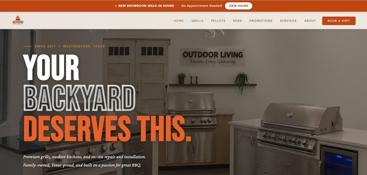 Outdoor Grill Sales website
